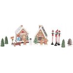 Clayre & Eef 17ks perníková LED chaloupka s doplňky Gingerbread - 9*8*13 cm / 2xAAA – Hledejceny.cz
