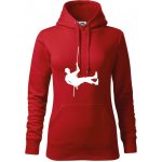 Visící horolezec mikina dámská Cape s kapucí Červená – Zboží Dáma