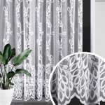 Ervi žakárová záclona bílá 7169, metráž – Zboží Mobilmania