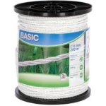 Ohradníkové lano BASIC 200 m, 6 mm, bílé, nerezová ocel 6 x 0,20 mm – Hledejceny.cz