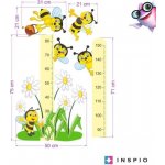 INSPIO Samolepky do dětského pokoje - Dětský metr se včelkami, velikost 90 x 80 cm, 3620f – Hledejceny.cz