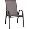 Zahradní židle a křeslo Kondela ALDERA Stohovatelná židle, hnědý melír/hnědá