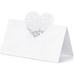 Paper Design Jmenovka svatební srdce - bílá 9x6,5cm 10ks – Zboží Živě