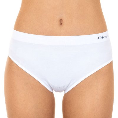 GINA dámské kalhotky klasické širší bok bezešvé jednobarevné MicroBavlna 00008P bílá – Zboží Dáma