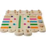 Joybex Dřevěné balanční kladiny monstessoriovské balanční pomůcky 60 x 9 x 2 cm modrá – Zboží Dáma