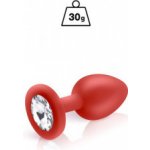 Skrytý ráj Silikonový anální šperk Červená – Zboží Dáma