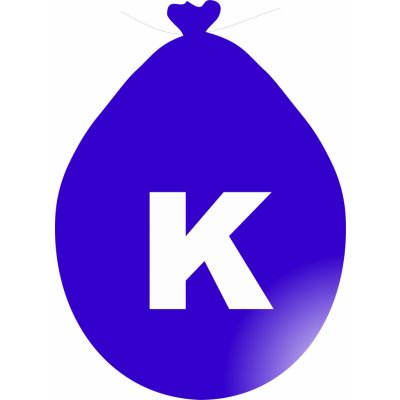 Balónek písmeno K modré