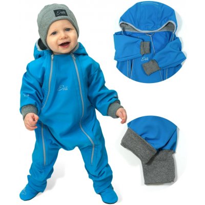 Rostoucí softshellová kombinéza s fleecem Turquiose tyrkysová – Hledejceny.cz