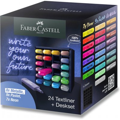 Faber Castell Textliner 1546 set 24 ks ve stojánku – Zboží Mobilmania