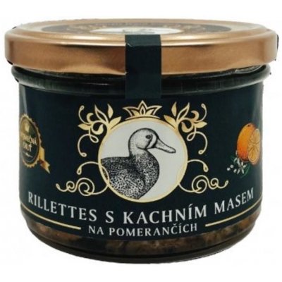 Rillettes s kachním masem na pomerančích 180 g – Zboží Mobilmania