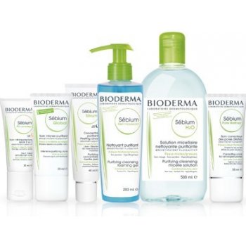 Bioderma Sébium AKN Fluid 30 ml + Sébium micelární voda 500 ml dárková sada