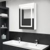 Koupelnový nábytek Nabytek XL LED koupelnová skřínka se zrcadlem zářivě bílá 50 x 13 x 70 cm
