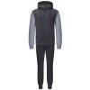 Donnay Fleece Zip Tracksuit Charcoal