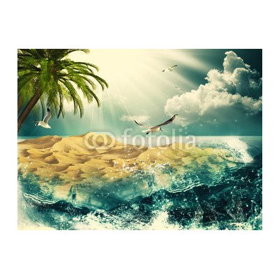 WEBLUX 53121953 Samolepka fólie Beauty Ocean Krása oceán krása přírodní pozadí pro váš design rozměry 270 x 200 cm – Zboží Mobilmania