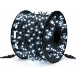 DECOLED Easy Fix LED světelný řetěz, 100 m, venkovní, ledově bílá, 1000 diod, IP67, černý kabel, IP67, cívka – Hledejceny.cz
