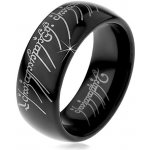 Šperky eshop prsten z wolframu hladký černý kroužek motiv Pána prstenů H7.19 – Zboží Mobilmania