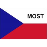 FAN vlajka ČR s nápisem - 80 x 120 cm - tunel, karabina – Sleviste.cz