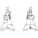 AHProfi Stavitelné podpěry s dvojitým jištěním, 2 t T42001C | Zboží Auto