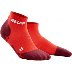 CEP Kotníkové ponožky ULTRALIGHT lava/dark red