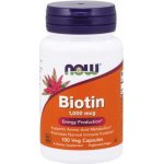NOW Foods Biotin 1000 ug 100 rostlinných kapslí – Hledejceny.cz