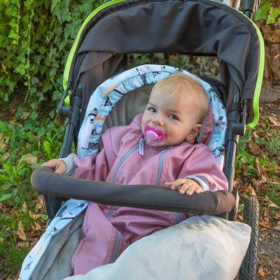 ESITO Rostoucí zimní softshellová kombinéza Snow antique pink – Zboží Dáma