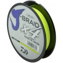 Daiwa Šňůra J-Braid 4 Žlutá 135m 0,17mm 8,4kg