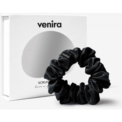 VENIRA scrunchie hedvábná gumička, černá – Hledejceny.cz