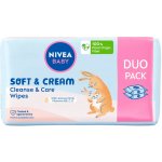 Nivea Baby Soft & Cream Cleanse & Care Wipes 2x57 ks – Zboží Dáma