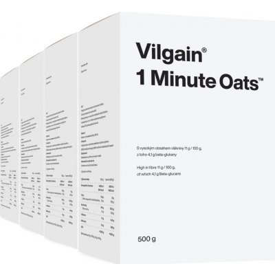 Vilgain Minutové ovesné vločky 4 × 500 g – Zbozi.Blesk.cz