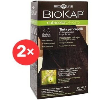 Biokap Nutricolor Delicato Brown Gentle Dye 4.00 2× 140 ml