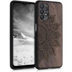 Pouzdro Dřevěné KWmobile Samsung Galaxy A32 5G Rising Sun Dark Brown – Sleviste.cz