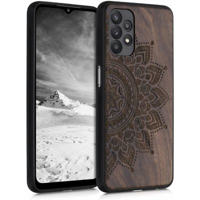 Pouzdro Dřevěné KWmobile Samsung Galaxy A32 5G Rising Sun Dark Brown