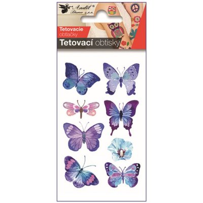 Anděl Tetovací obtisky motýli modří 10,5 x 6 cm 16060 – Hledejceny.cz