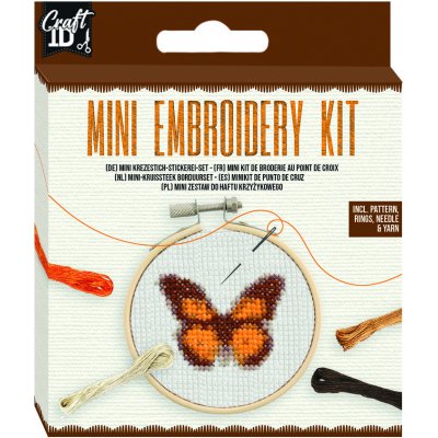 Grafix Vyšívání křížkovým stehem mini sada Motýl – Zboží Dáma