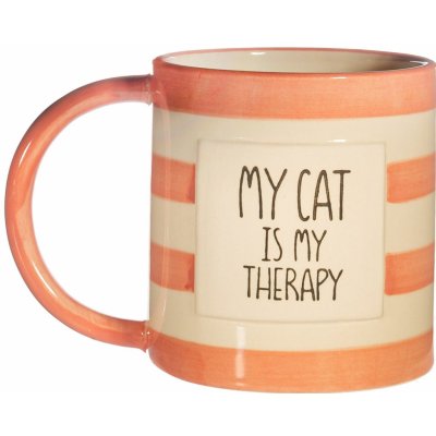 sass & belle Keramický hrnek Cat Therapy oranžová keramika 300 ml