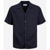 Pánská Košile Jack & Jones Aaron pánská košile s krátkým rukávem tmavě modrá