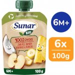 Sunar BIO ovocná kapsička Jablko, banán, ananas, kokos 100g – Sleviste.cz