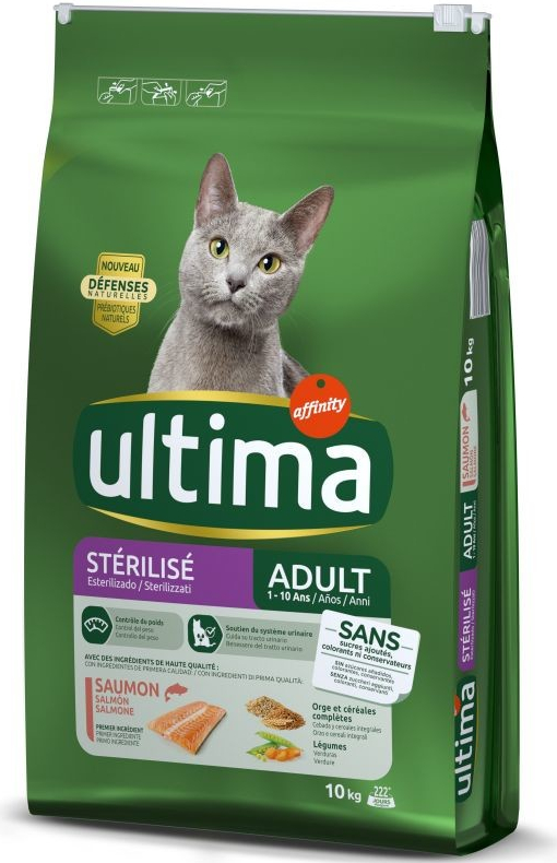 Ultima Cat Sterilized losos & ječmen 2 x 10 kg