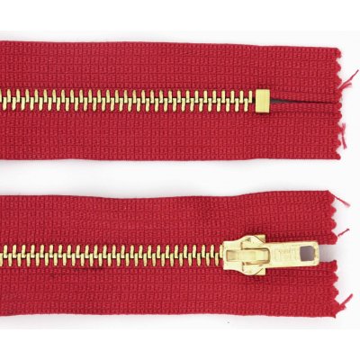 Pro Háčkování Kovový zip nedělitelný 14 cm, Ø 6 mm červený – Hledejceny.cz