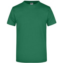 James+Nicholson základní triko ve vysoké gramáži bez bočních švů zelená tmavá JN002