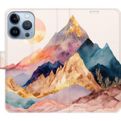 Pouzdro iSaprio Flip s kapsičkami na karty - Beautiful Mountains Apple iPhone 13 Pro