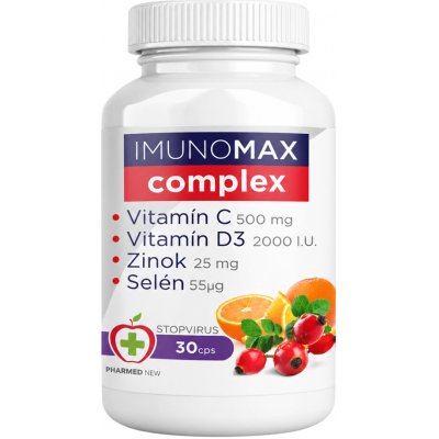IMUNOMAX complex C + D3 + Zinek + Selen 30 kapslí – Hledejceny.cz