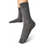 Vlnka Žakárové vlněné ponožky Merino šedá – Zboží Dáma