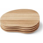 ferm LIVING Servírovací prkénko Cairn – set 4 ks, přírodní barva, dřevo – Hledejceny.cz