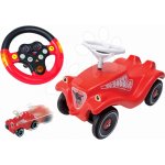 BIG 01303-6 Bobby Classic s klaksónom červené+interaktívny volant+autíčko Mini Bobby na naťahovanie – Zboží Mobilmania
