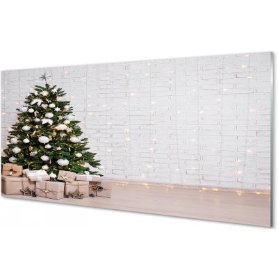 akrylový obraz Ozdoby na vánoční stromeček dárky 100x50 cm – Hledejceny.cz