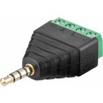 goobay Konektor 4pólový jack3,5M se šroubovací svorkovnicí 4 piny (59198) - 12.92.1293 – Zboží Mobilmania