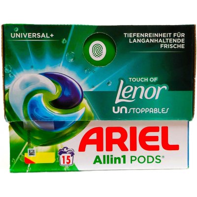 Ariel Universal + All in 1 Touch of Lenor Unstoppablesprací kapsle 15 PD – Hledejceny.cz