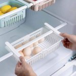 4Leaders Nastavitelný výsuvný organizér do lednice bílý 20,5×16,5×8 cm – Zboží Dáma