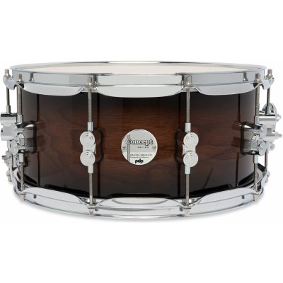 PDP 14" x 6,5" Concept Maple Exotic Walnut to Charcoal Snare Drum – Zboží Dáma